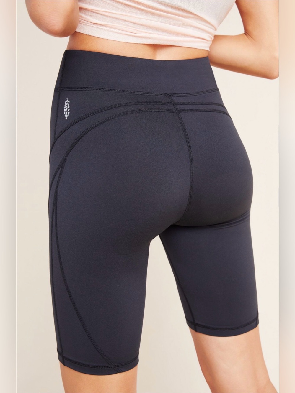 Free People Movement Black Biker Baby Bike Shorts